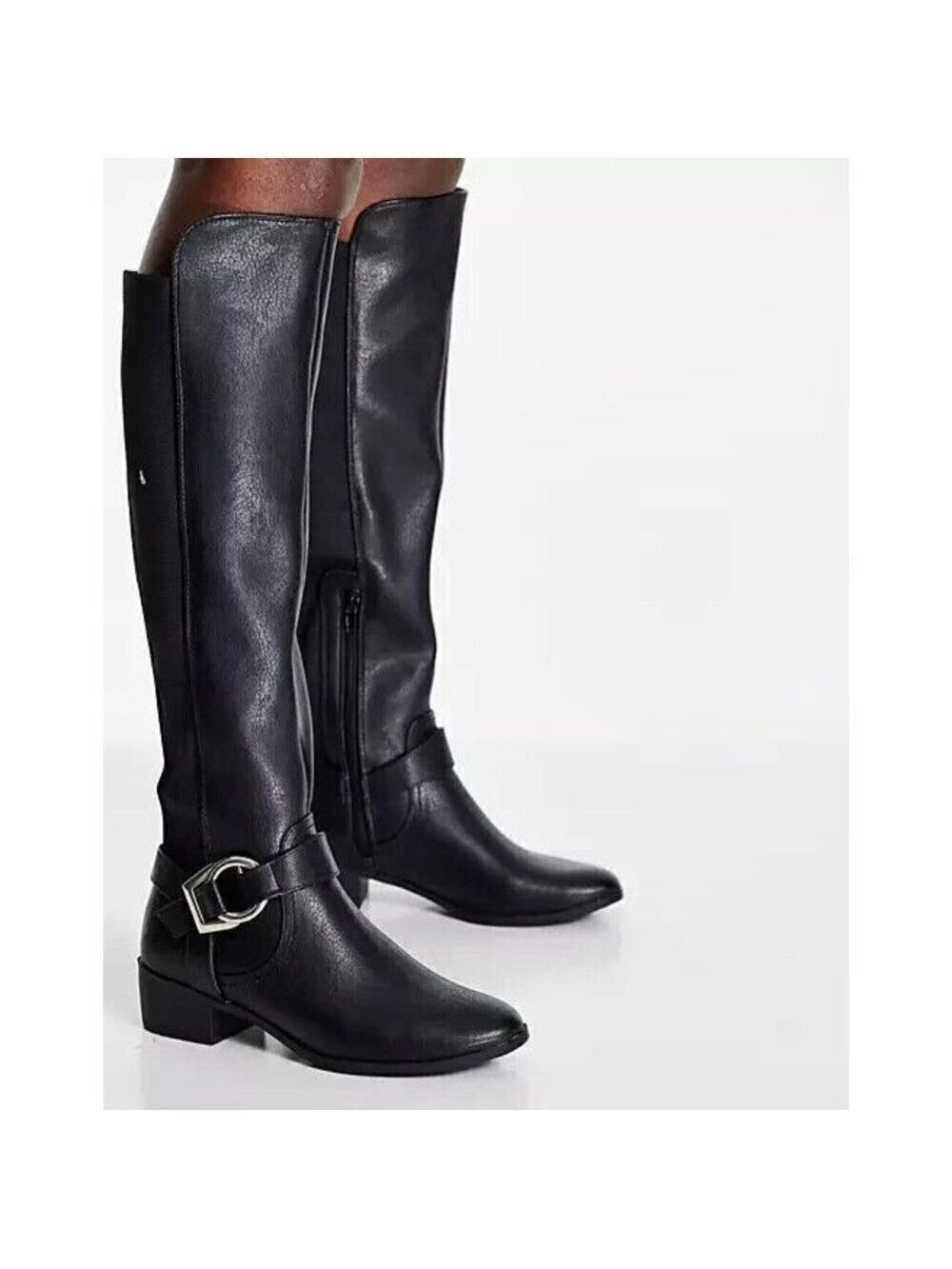 CALL it Spring Women's black over the knee buckle boot sz 7